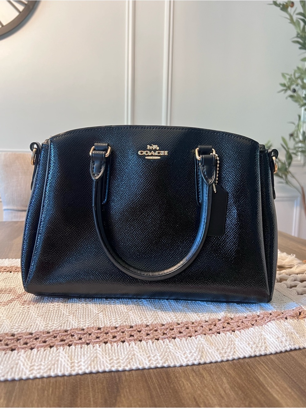 Coach Black Mini Sage Carryall Handbag